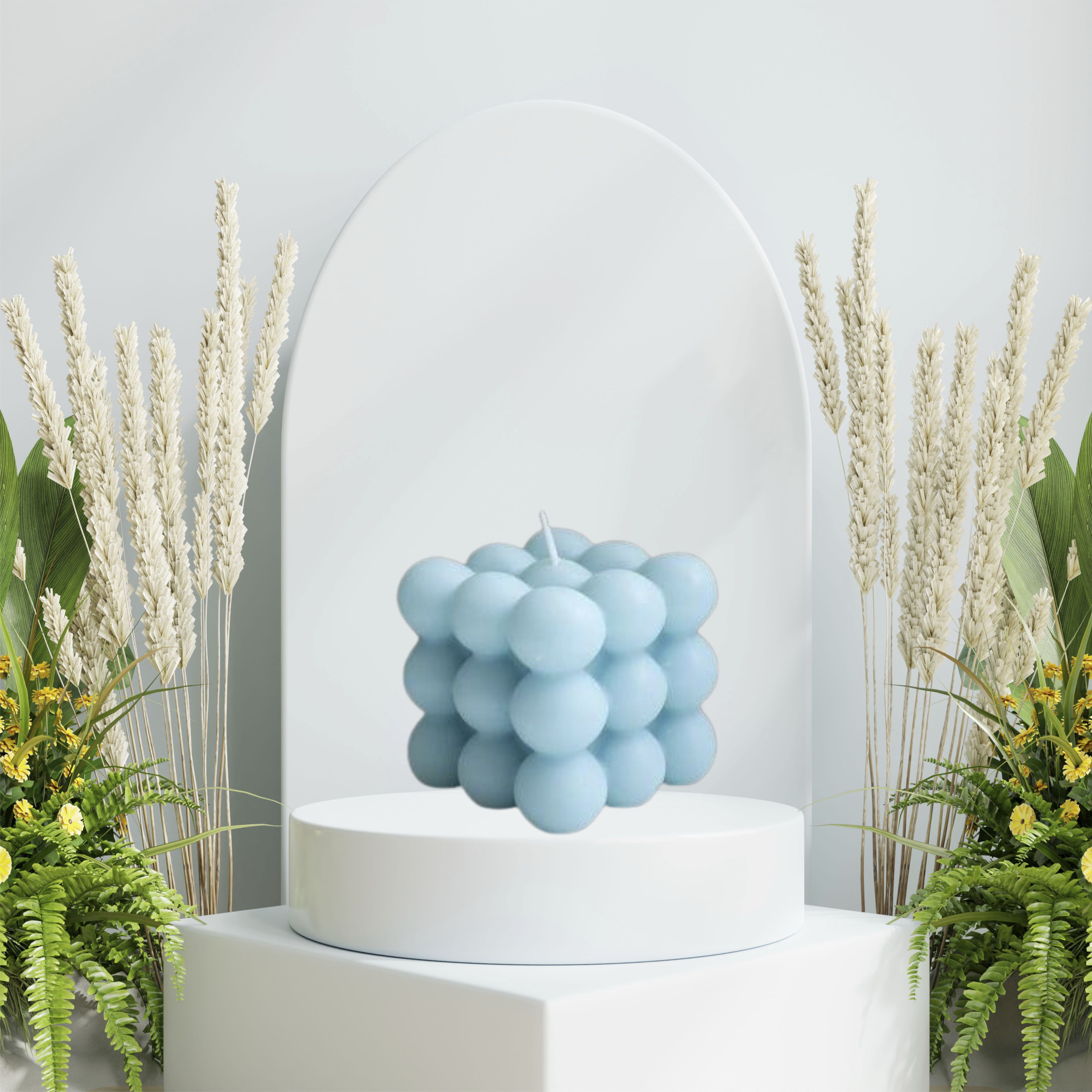 شمع مدل روبیک سایز بزرگ طرح مینیمال